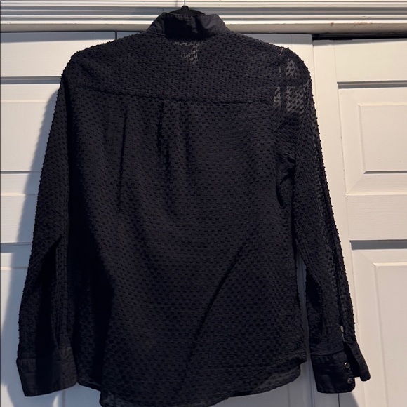 J. Crew Black Swiss Dot Blouse - Picture 4 of 5